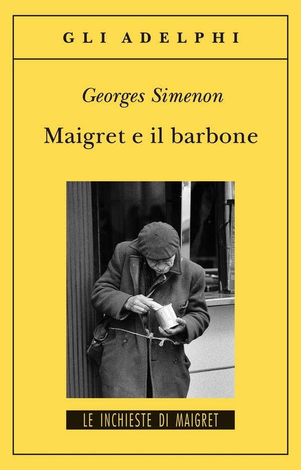 Maigret e il barbone, la copertina dell'edizione Adelphi.