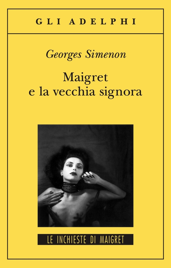 Maigret e la vecchia signora, la copertina Adelphi.