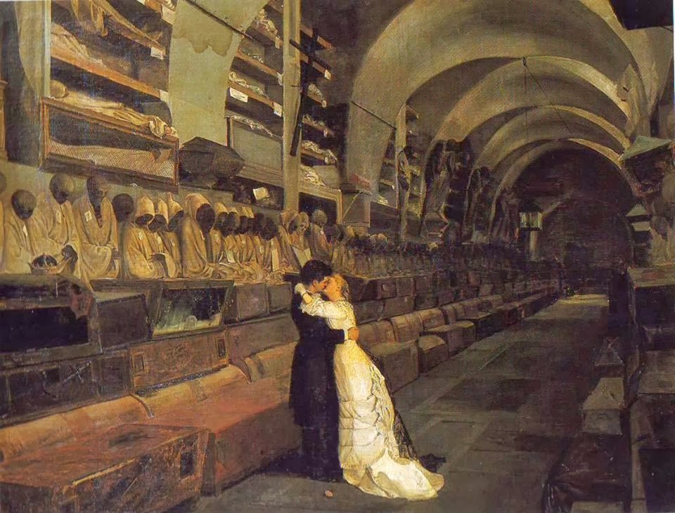 Amore e Morte in questo quadro del pittore catanese Calcedonio Reina