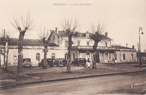 La stazione ferroviaria di Bergerac negli anni '30.